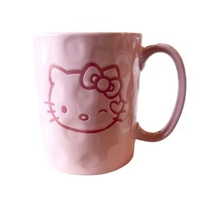 🎀 PINK HELLO KITTY Winking Face Mug Sanrio NEW